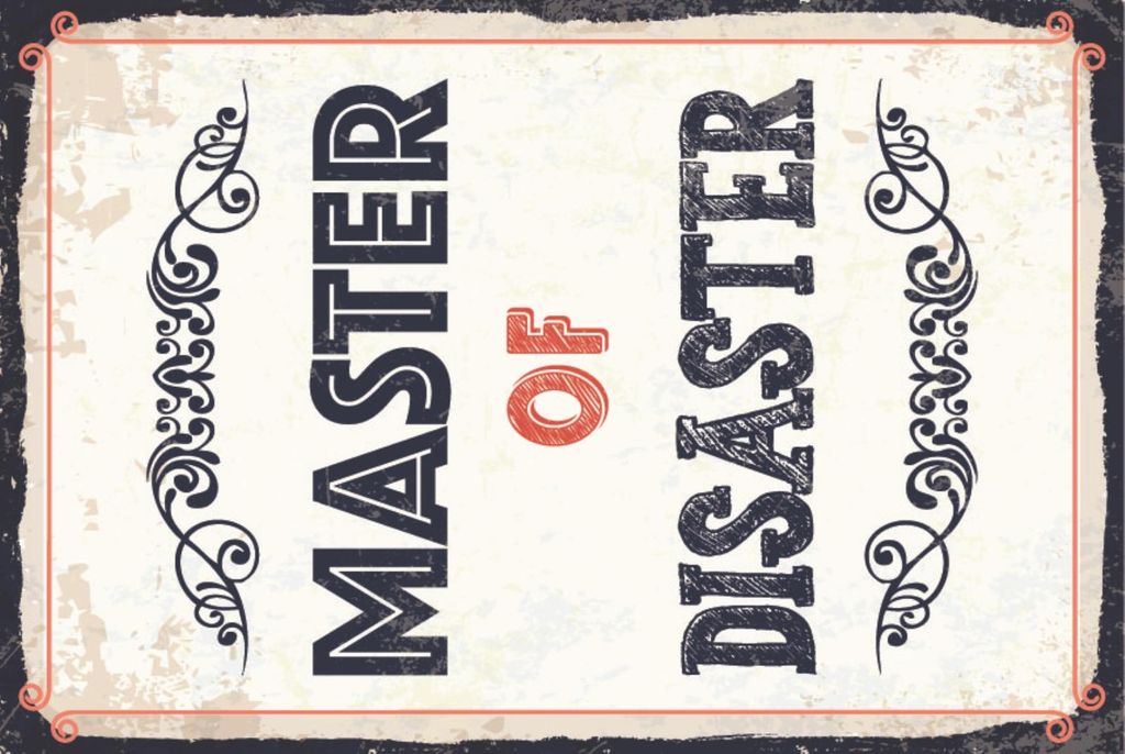 vianmo Holzschild 30x20 cm Master of Disaster