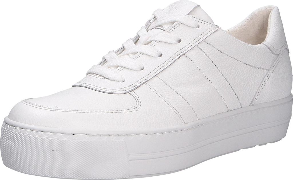 Paul Green Sneaker - Weiß Glattleder Größe: 38 Normal