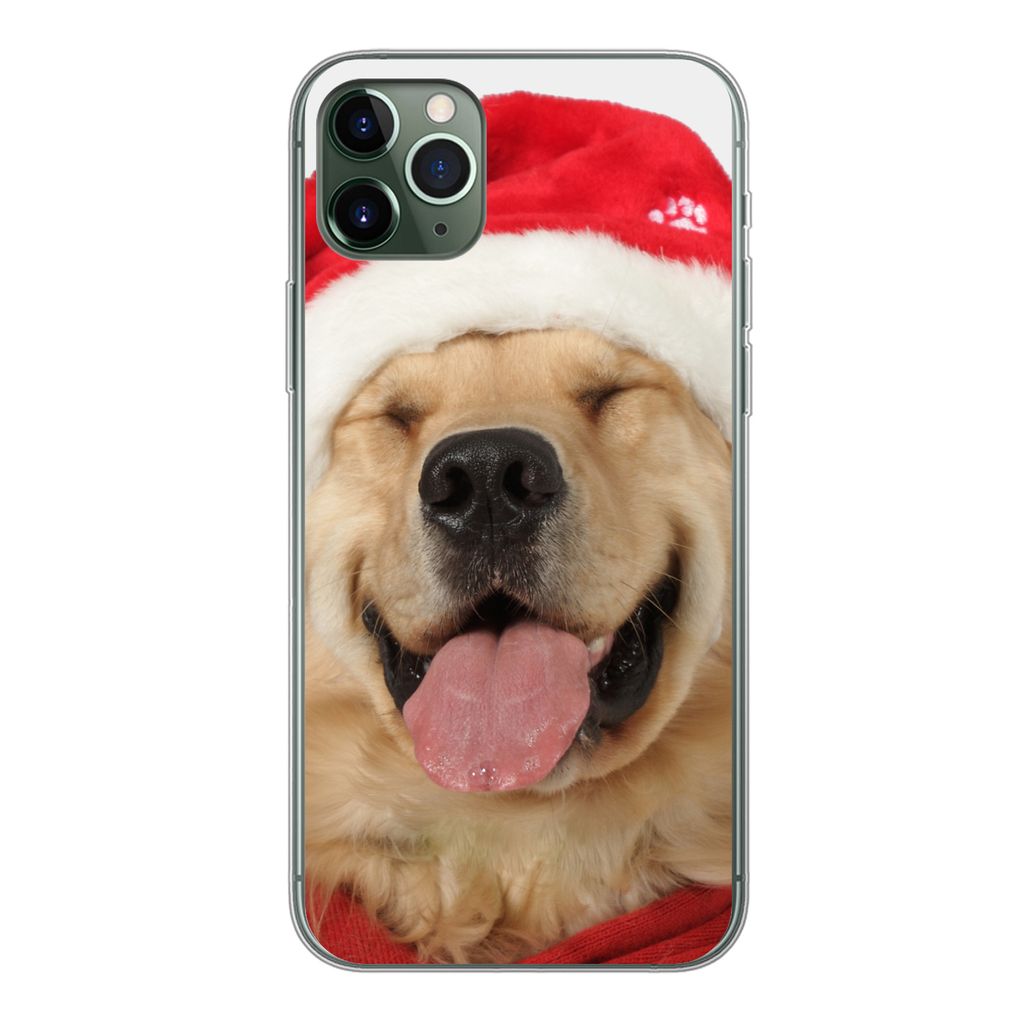 MuchoWow Handyhülle Schutzhülle Hülle für iPhone 11 Pro Max Hund - Lustig - Lachen - Kinder - Jungen - Mädchen Silikon Softcase Handy Hülle...