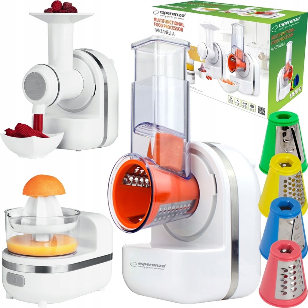 Multifunktionale 3In1 Küchenmaschine Esperanza: Zerkleinerer, Entsafter, Eismaschine