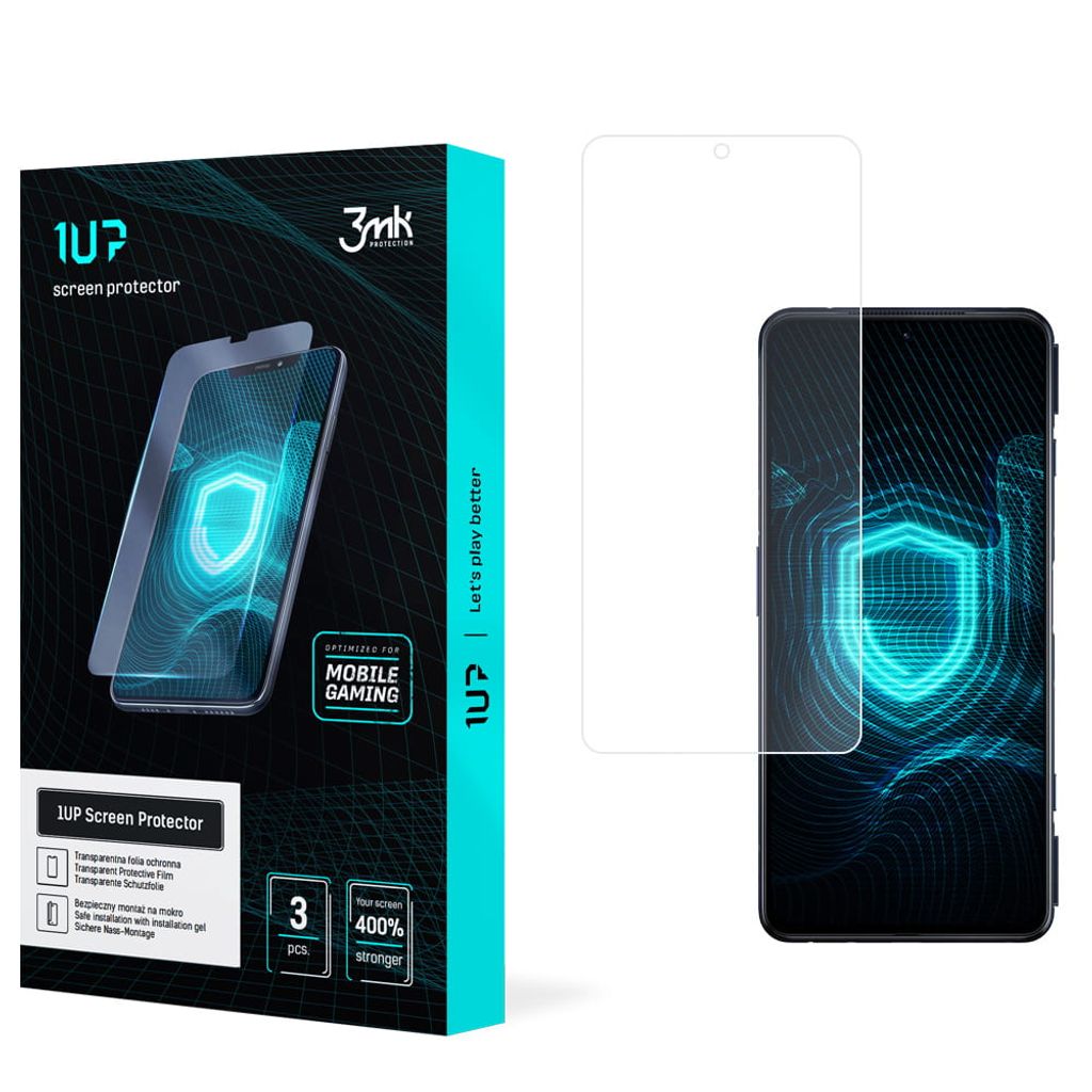 3mk Display Schutzfolie 1UP für Xiaomi Black Shark 4 Pro 5G transparent Gaming (3 Stück)