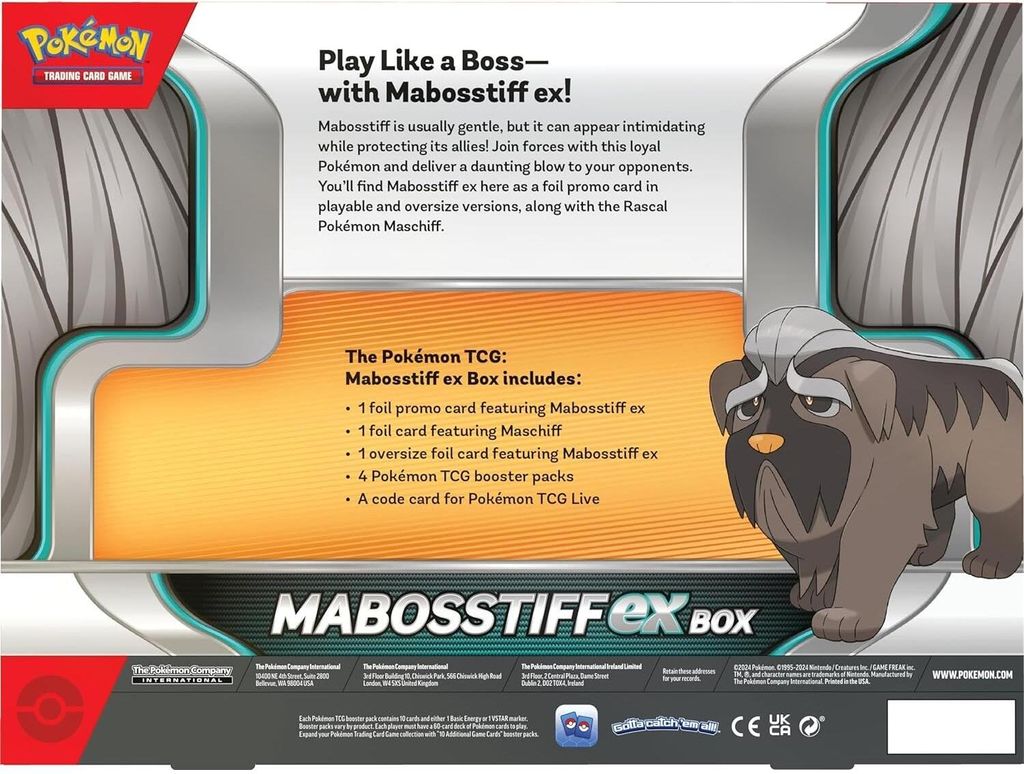 Pokémon TCG: Mabosstiff ex Box Immagine del prodotto 