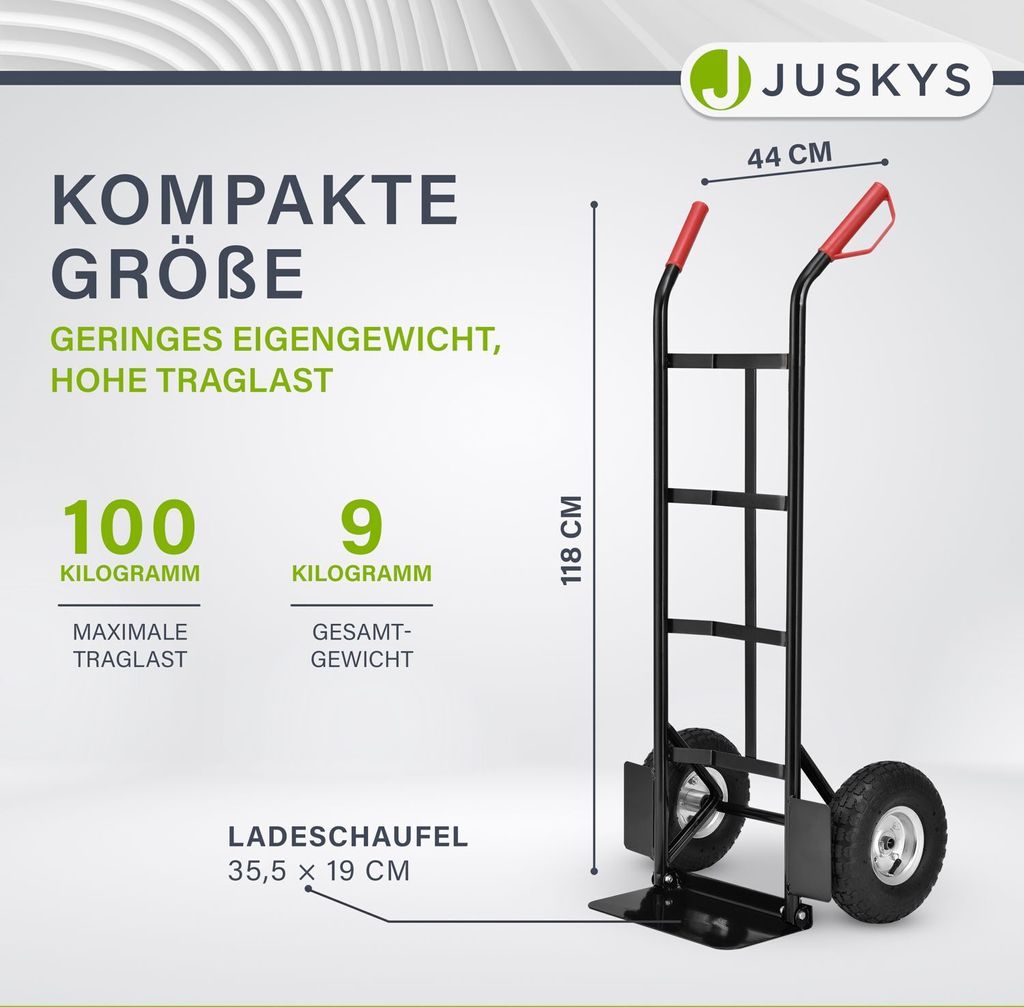 Juskys Sackkarre Basic klappbar – Transportkarre mit großen Produktbild 3