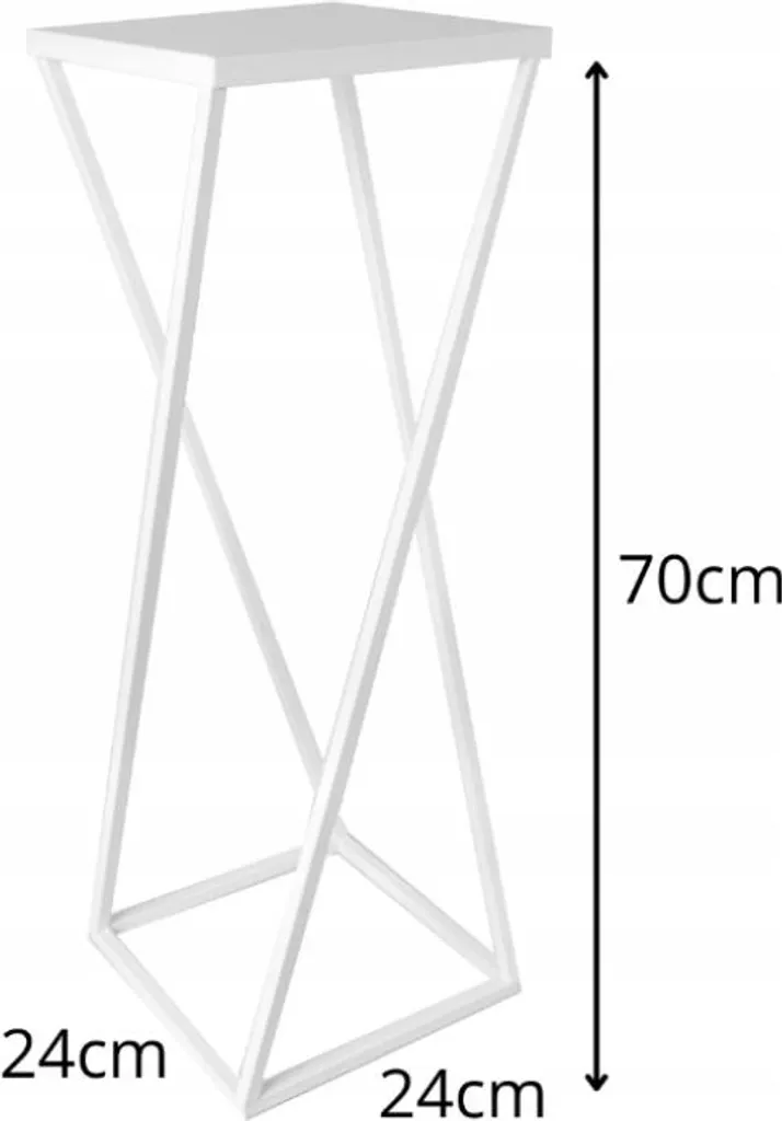 Support plante intérieur design loft WHITE DRILL 12 en métal blanc - 2
