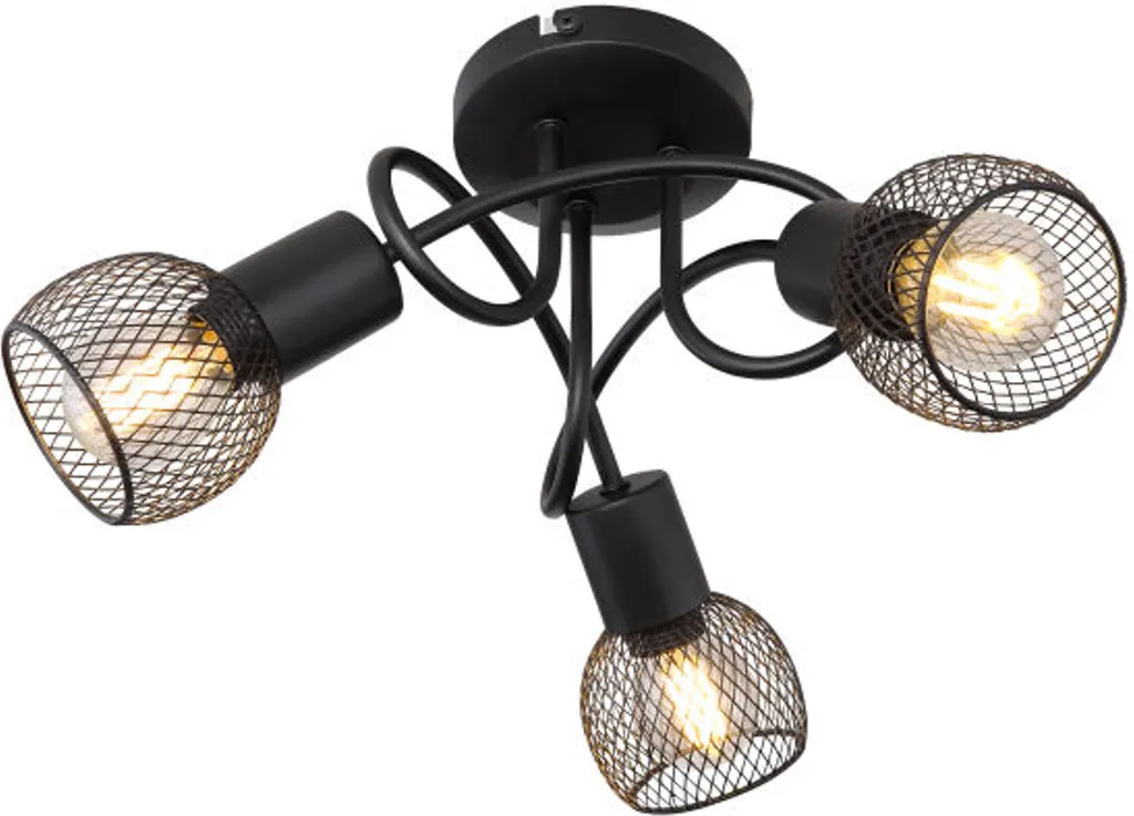 Plafonnier cage noir FIASTRA pour éclairer les pièces sombres avec style
