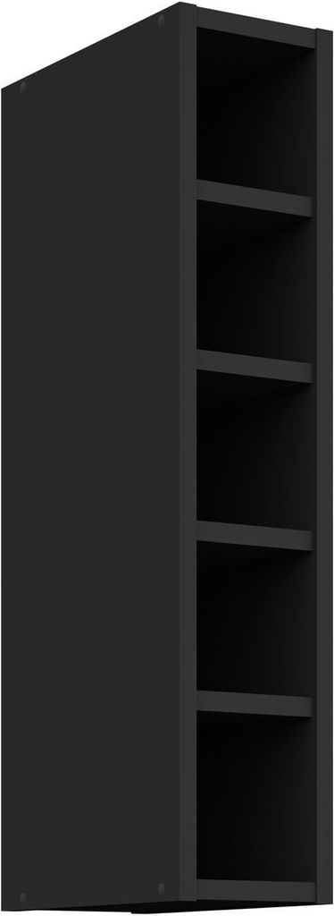 Hängeschrank Regal 15 cm Schwarz matt Küchenzeile Küche Produktbild 