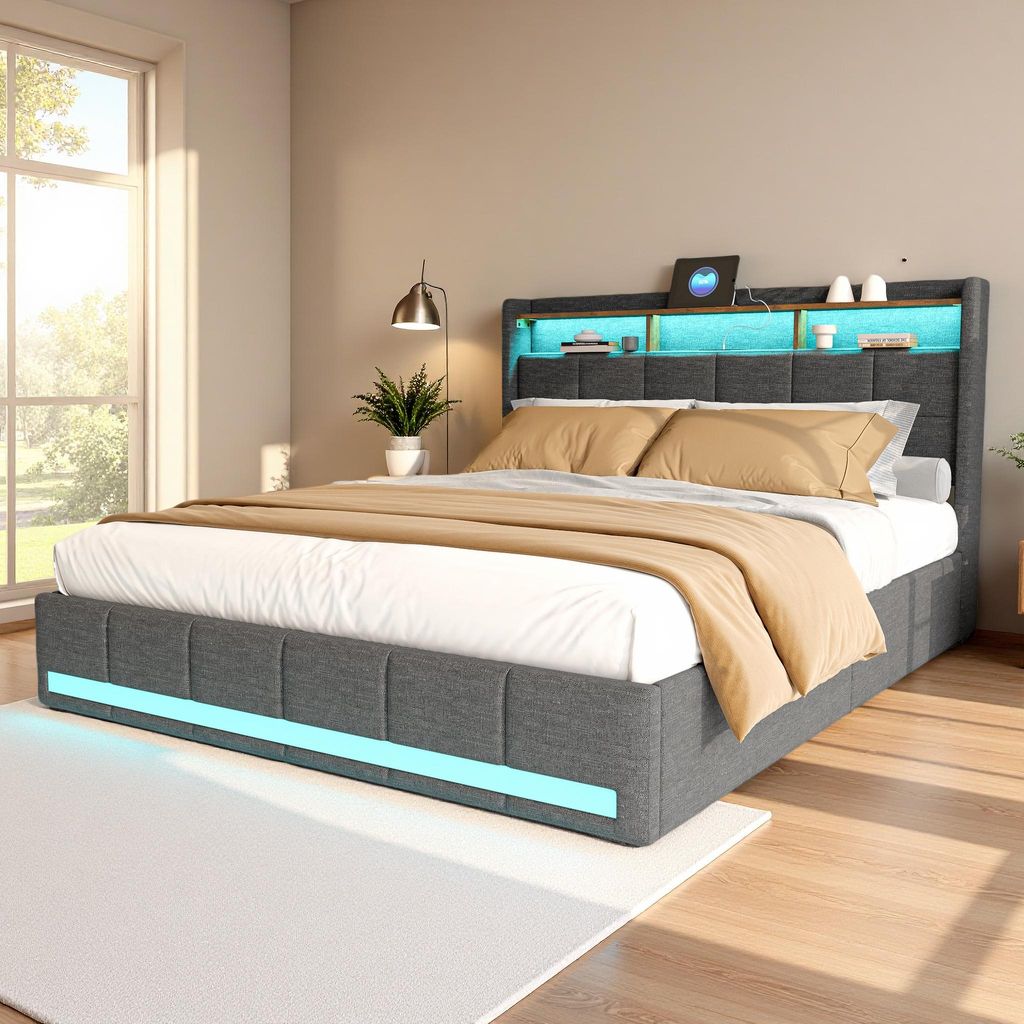 Lit ProximaX 180×200 cm avec housse en tissu, 4 tiroirs, Image du produit 