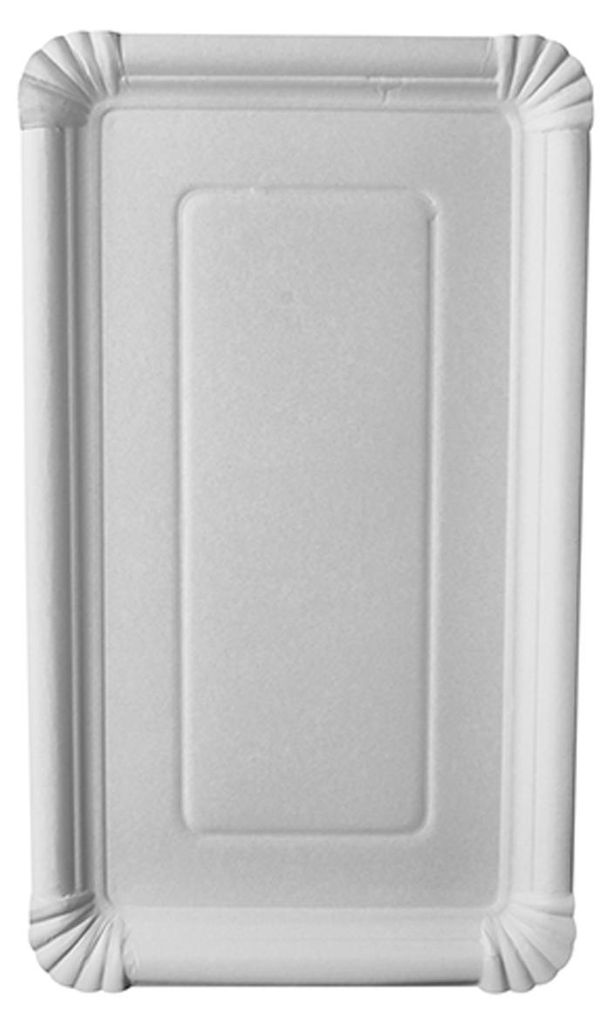 250 Teller. Pappe "pure" eckig 18 cm x 33 cm weiss Produktbild 