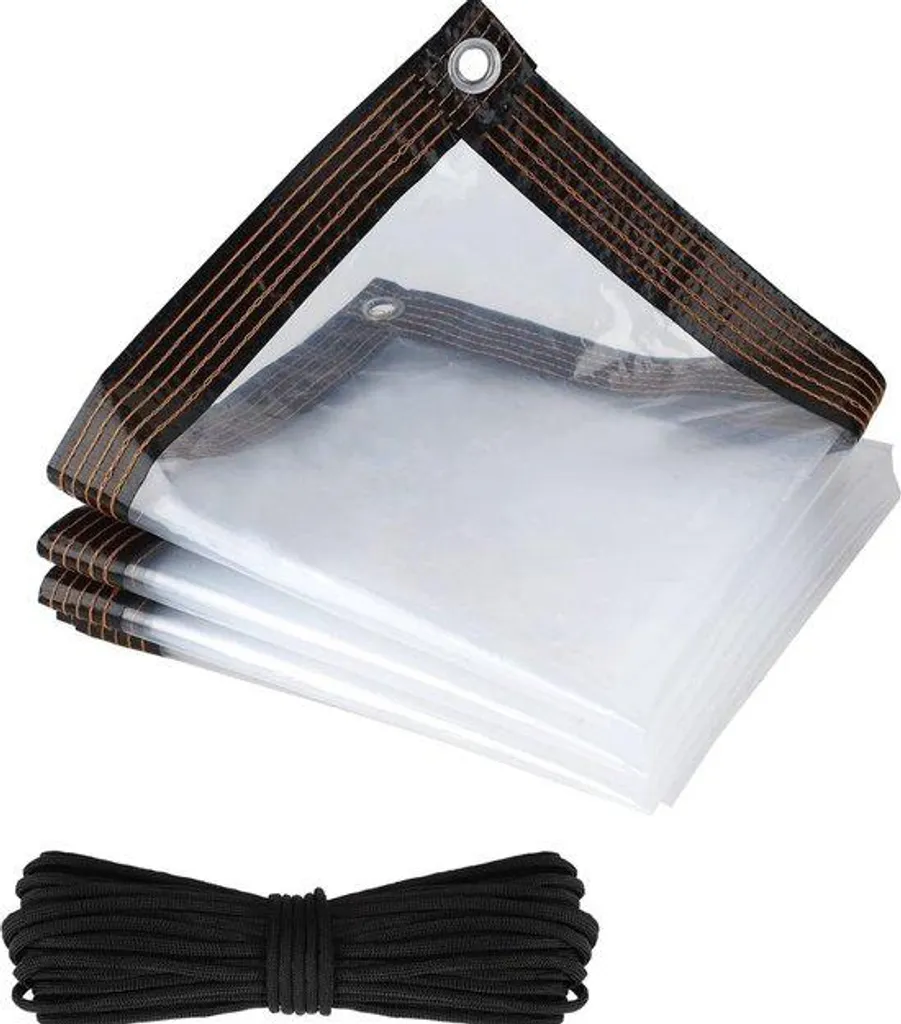 Bâche transparente 2x2 résistante aux UV et imperméable haute densité