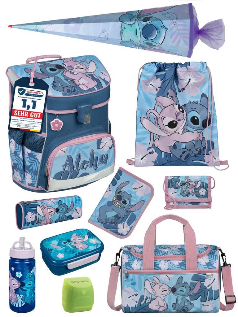 Scooli Ranzen-Set 10-teilig DISNEY STITCH Schulranzen-Set Produktbild 