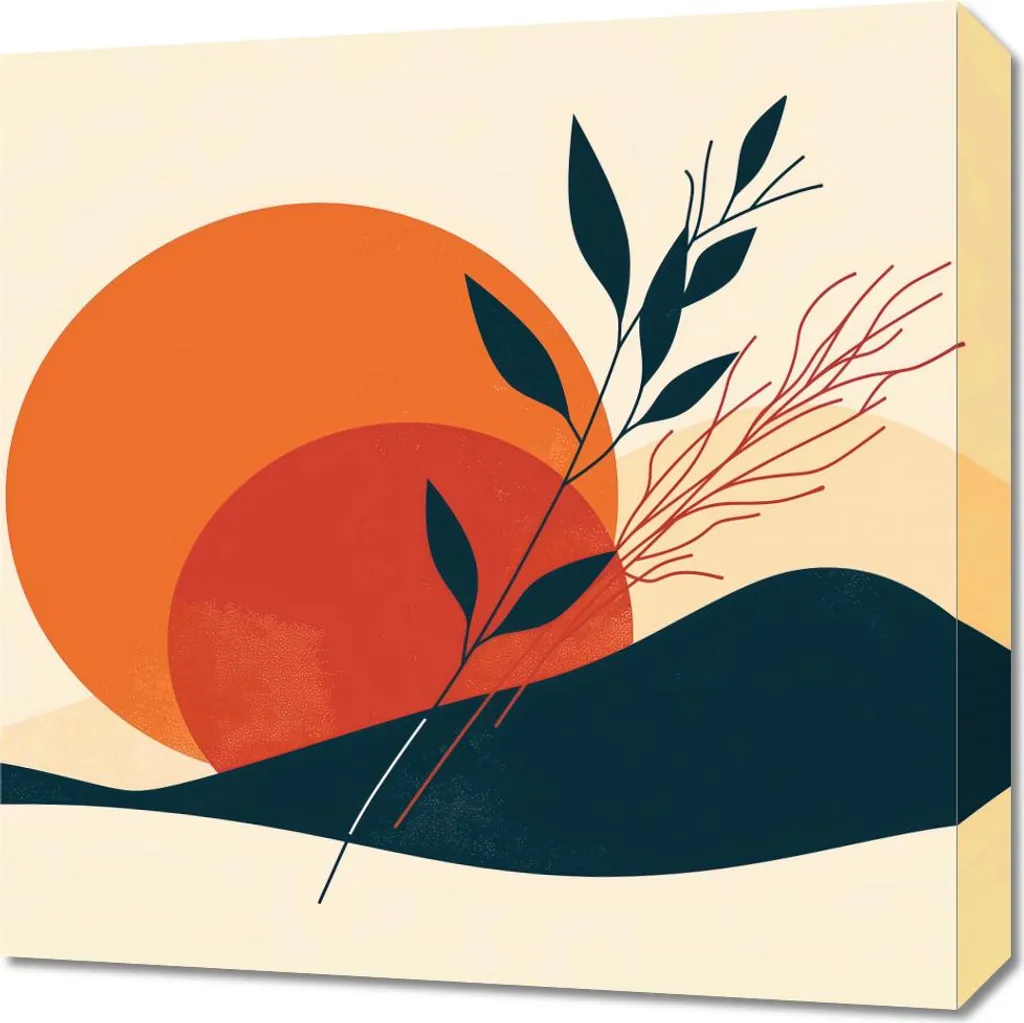 Quadro 50x50cm Tramonto nella quiete