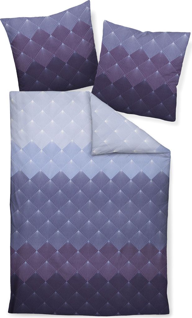 Janine Design Mako-Satin Bettwäsche-Garnitur moments 98096 Farbe lilasalbei-05 Größe 240x220+2x80x80cm