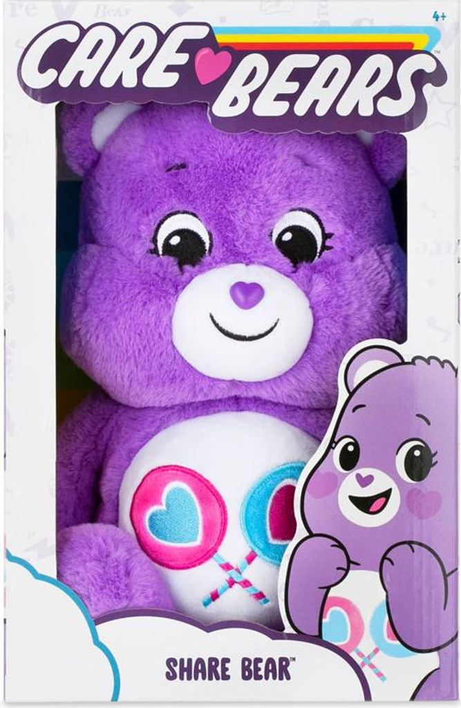 Care Bears Plüschfigur Share Bear 35 cm - Sammelbarer Teddybär