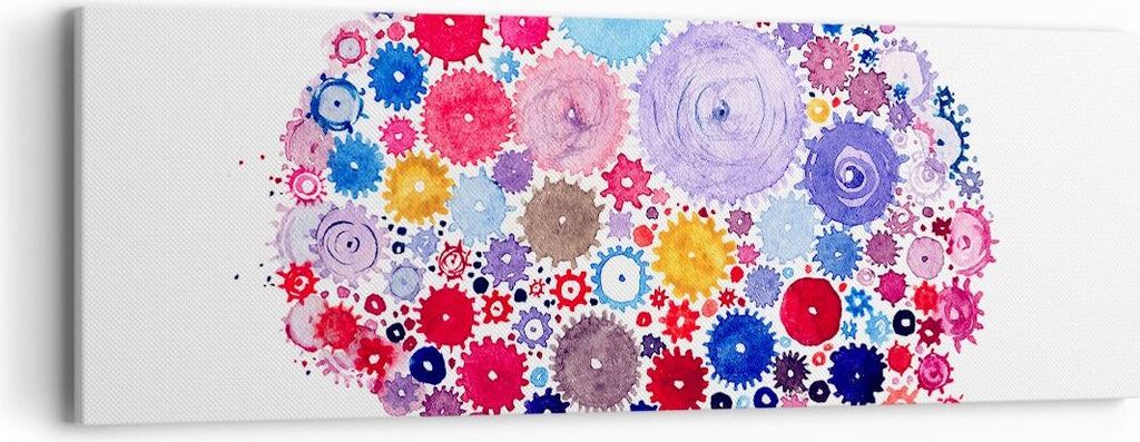 Bild auf Leinwand - Leinwandbild - Gehirn Innovation Inspiration - 90x30cm - Wand Bild - Wanddeko - Leinwanddruck - Bilder - Kunstdruck - Wanddekor...