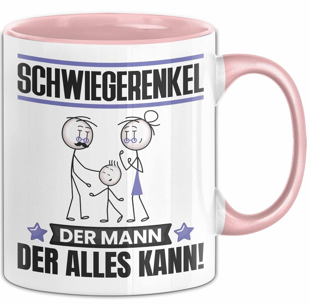 Schwiegerenkel Tasse Geschenk für Schwiegerenkel Der Mann Der Alles Kann Geschenkidee zum Geburtstag (Rosa)