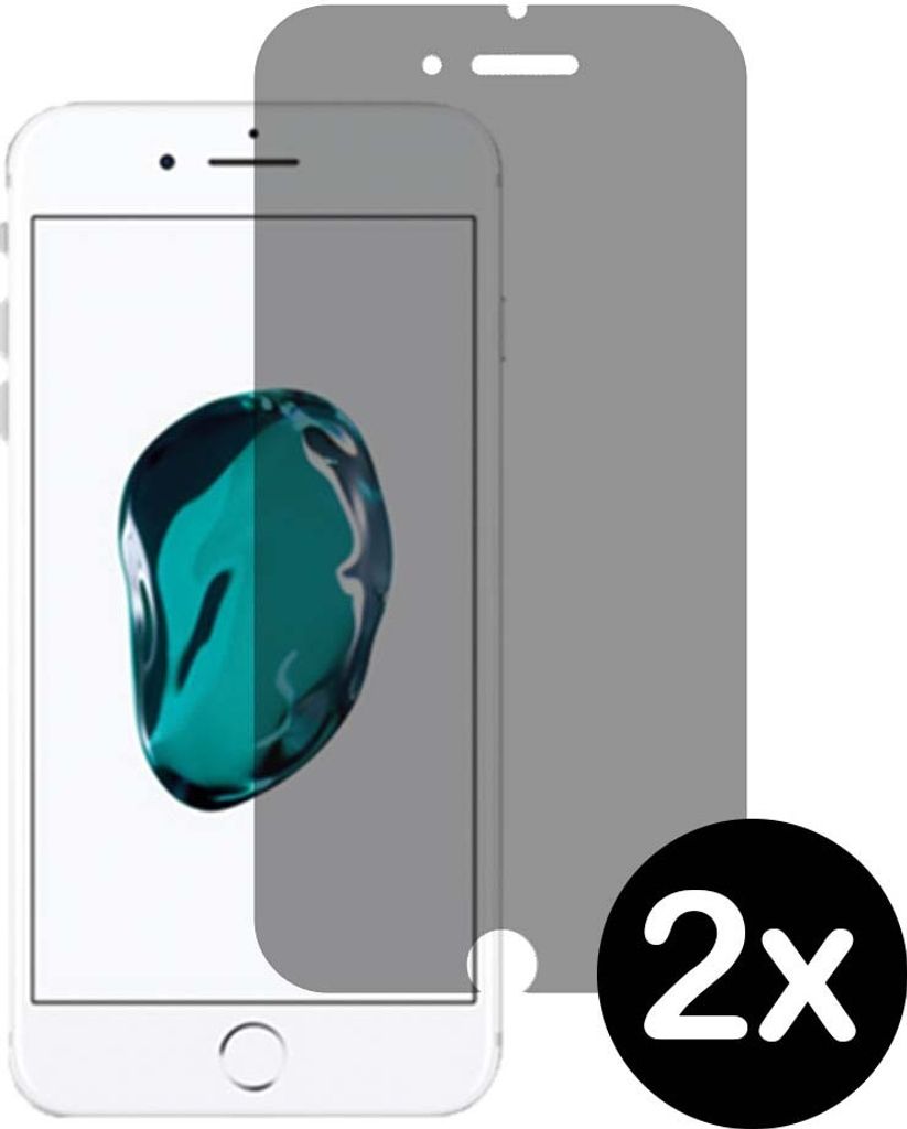 Smartphonica Privacy Displayschutzfolie für iPhone 7/8 gehärtetes Glas - 2 Stuks