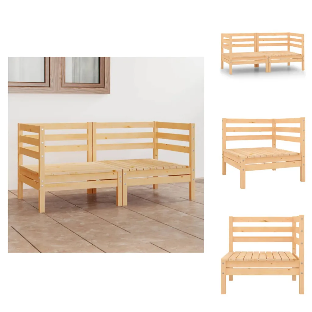 vidaXL Divano da Giardino 2 Posti Legno Pino Massiccio - Arredo Esterno
