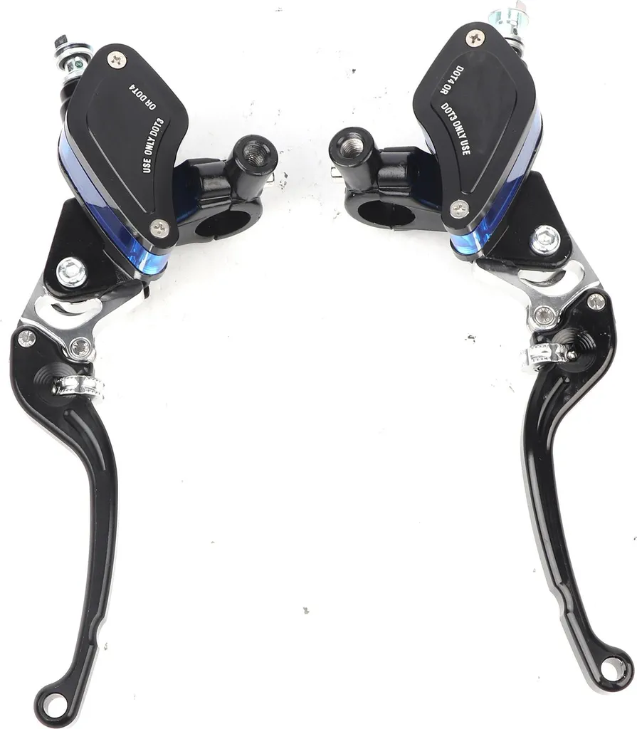 Levier de frein réglable moto 22mm en aluminium CNC finition noire