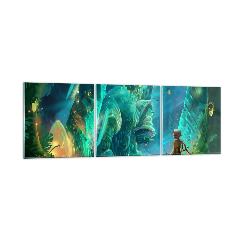 Bilder auf glas - Alt höhle geheimnis spaß - 120x40cm - Glasbilder - Wandbilder - Kunstdruck - zum Aufhängen bereit - Wanddekoration aus Glas - ...