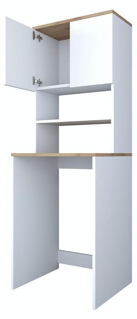 Waschmaschinenregal mit 2 Regalböden und 2 Türen H183,6 cm - JUNE