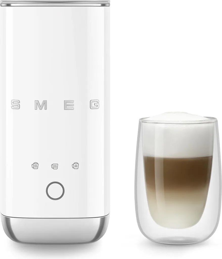 Mousseur à lait électrique Smeg blanc crème, induction 500W MFF02WH