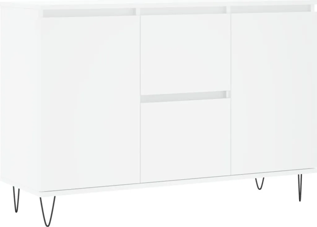 vidaXL Buffet Bianco 104 cm | Mobiletto per Casa e Ufficio - 3