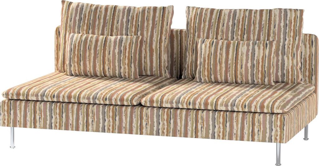 Dekoria Bezug für Söderhamn Sitzelement 3, oliv- creme, Bezug für Sitzelement 3