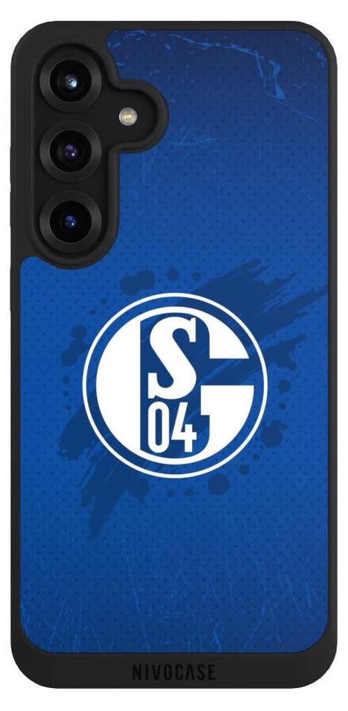 NIVOCASE Handyhülle für Samsung Galaxy S25+ Hülle NIVOpure Case Schwarz Bundesliga FC Schalke 04 Offizielles Lizenzprodukt
