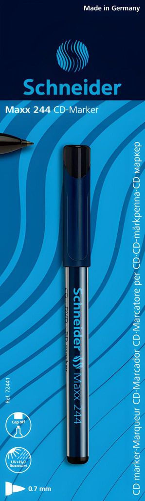 Schneider CD-Marker Maxx 244 Blisterkarte mit 1 Stück, schwarz