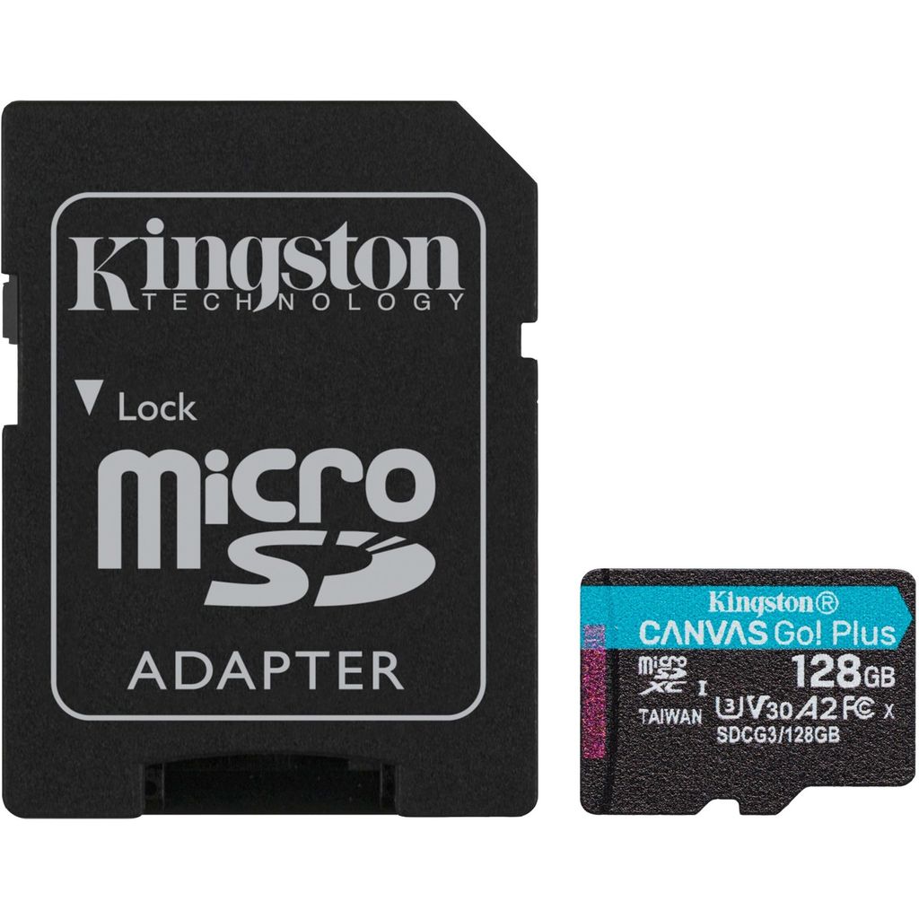 Kingston Technology Canvas Go! Plus , 128 GB, MicroSD, Obrázok produktu 
