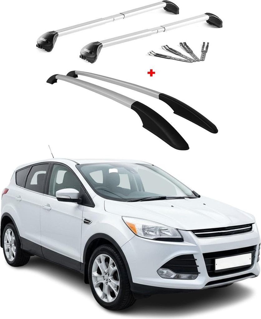 KIT Barres de toit trans+long pour Ford Kuga 2012-2019 Alu Image du produit 