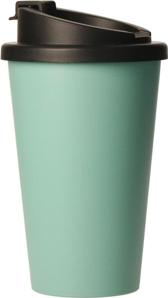-Kaffeebecher "Premium Deluxe" - BPA-freier Thermobecher aus Biokunststoff mit 2K-Verschluss - 350 ml Isolierbecher To-Go Germany - minze