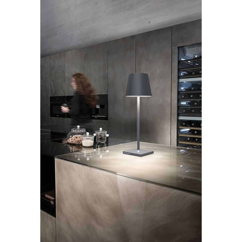 Lampada a led da tavolo Poldina L Desk  Grigio Scuro Immagine del prodotto 