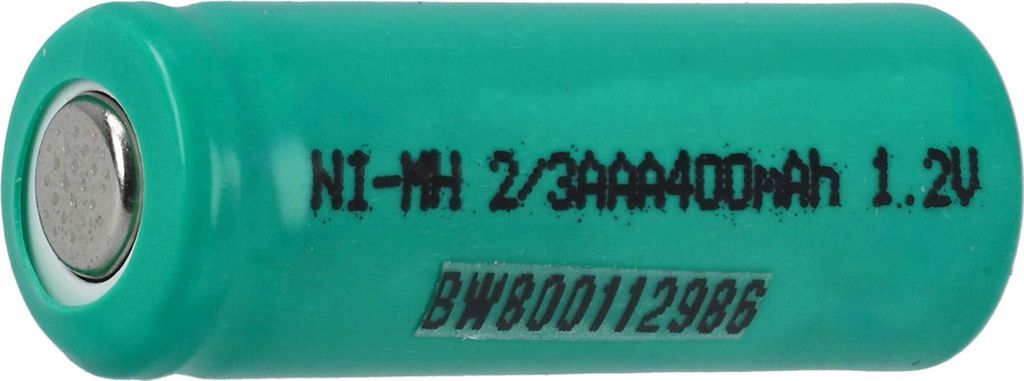 vhbw Akku-Rohzelle Ersatz für 2/3AAA für Akkus - 400 mAh, 1,2 V, NiMH