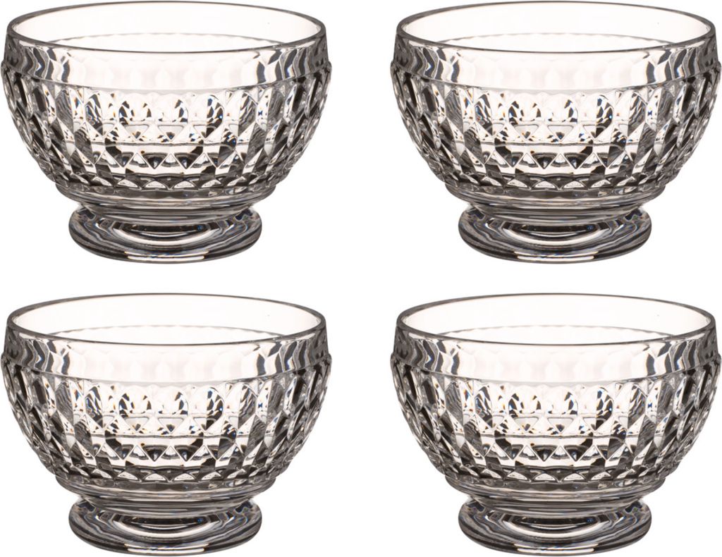 Villeroy & Boch 4er Set Dessertschalen Boston klar D. 11,4cm Kristallglas