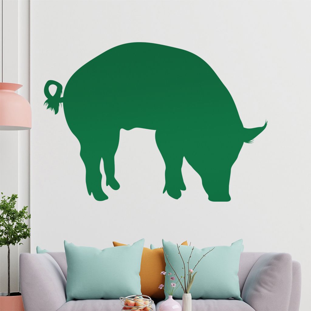 KIWISTAR Schwein Ferkel Wandtattoo in 6 Größen - Wandaufkleber Wall Sticker - Dekoration, Küche, Wohnzimmer, Schlafzimmer, Badezimmer