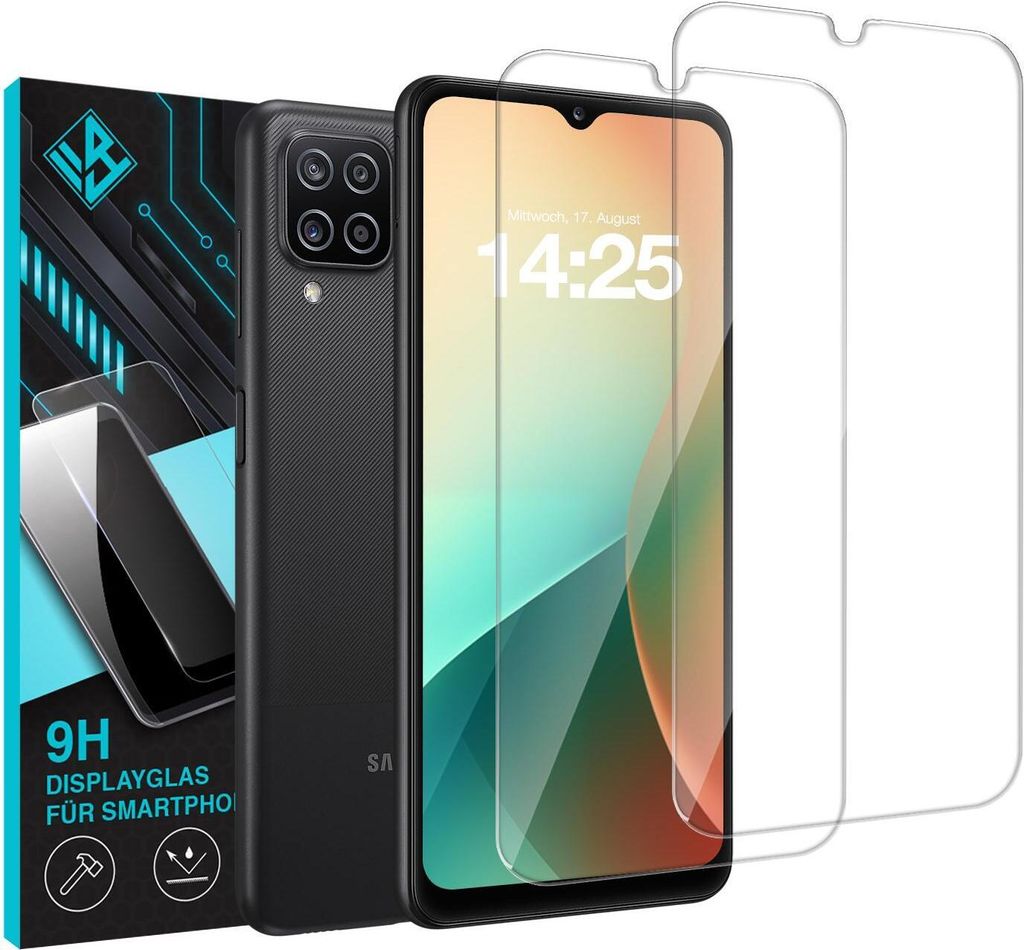 2x 9H Schutzglas Displayschutzfolie für Samsung Galaxy A12 Displayglas Displayschutz Glas Panzerfolie Schutzglasfolie