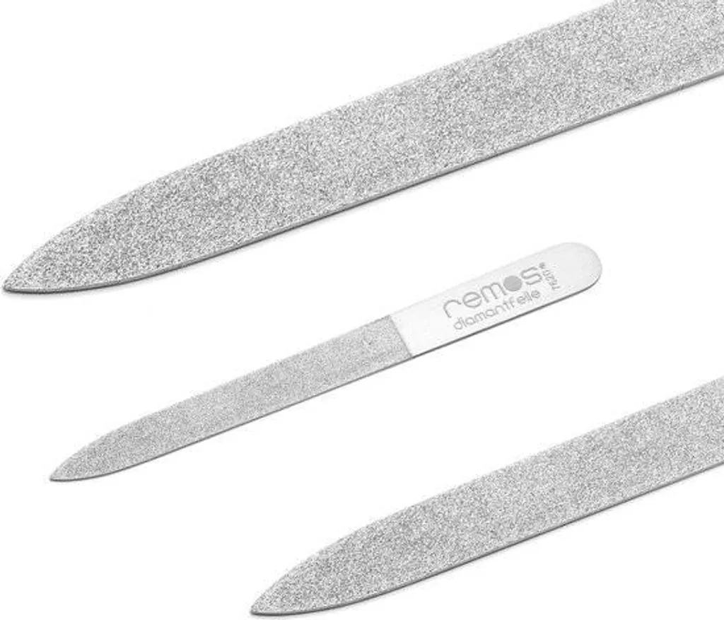 Lime à ongles diamantée en acier inoxydable de 10 cm pour manucure - 3