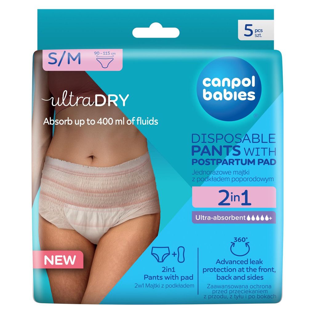 Canpol babies jednorázové kalhotky 2v1 s poporodní vložkou Obrázek produktu 