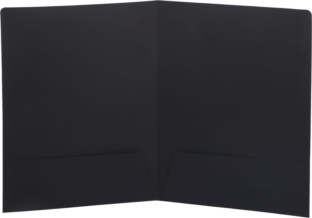 L-förmige Sammelmappe mit Schrägdesign, eingebaute Tasche & Doppelsteckfach, praktischer Papier-Ordner für A4 Dokumente, Schwarz