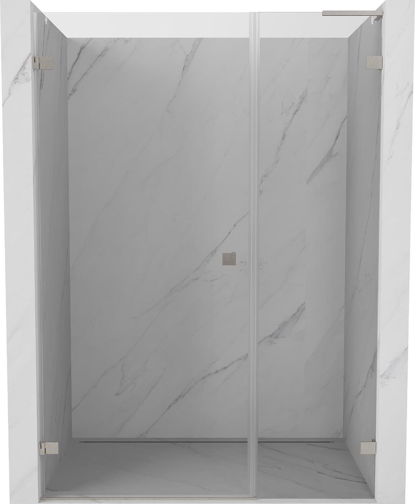 Mexen Lunar-B L Duschschwingtür links 140 cm, transparent, gebürsteter Nickel - 832SL-140-050-97-00-L