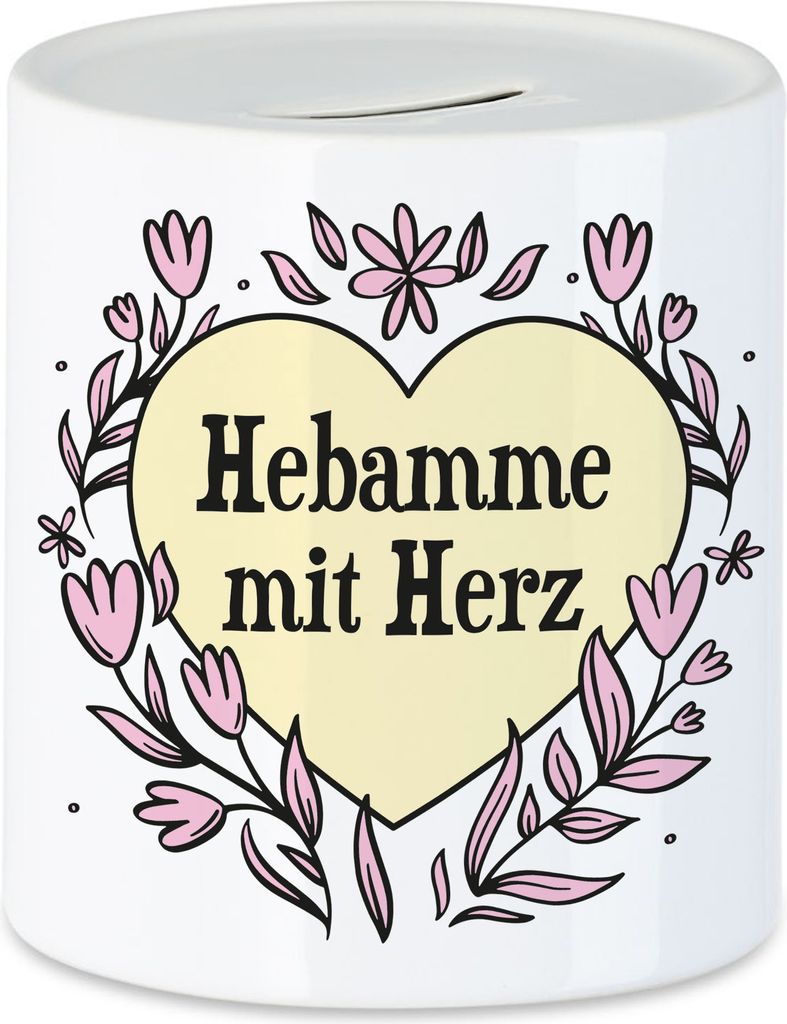 Hebamme mit Herz Spardose Geschenkidee Zum Danke Sagen Beste Hebamme