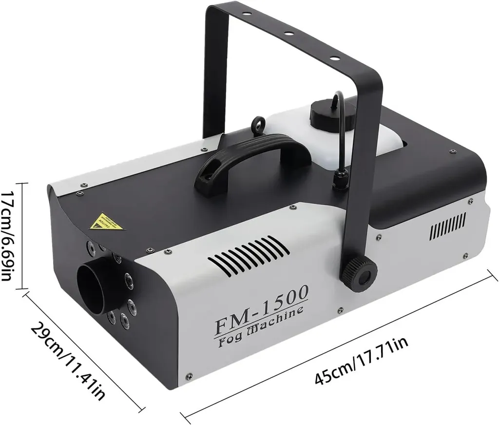 Machine à fumée LED 3-en-1 coloris noir avec télécommande longue portée - 5