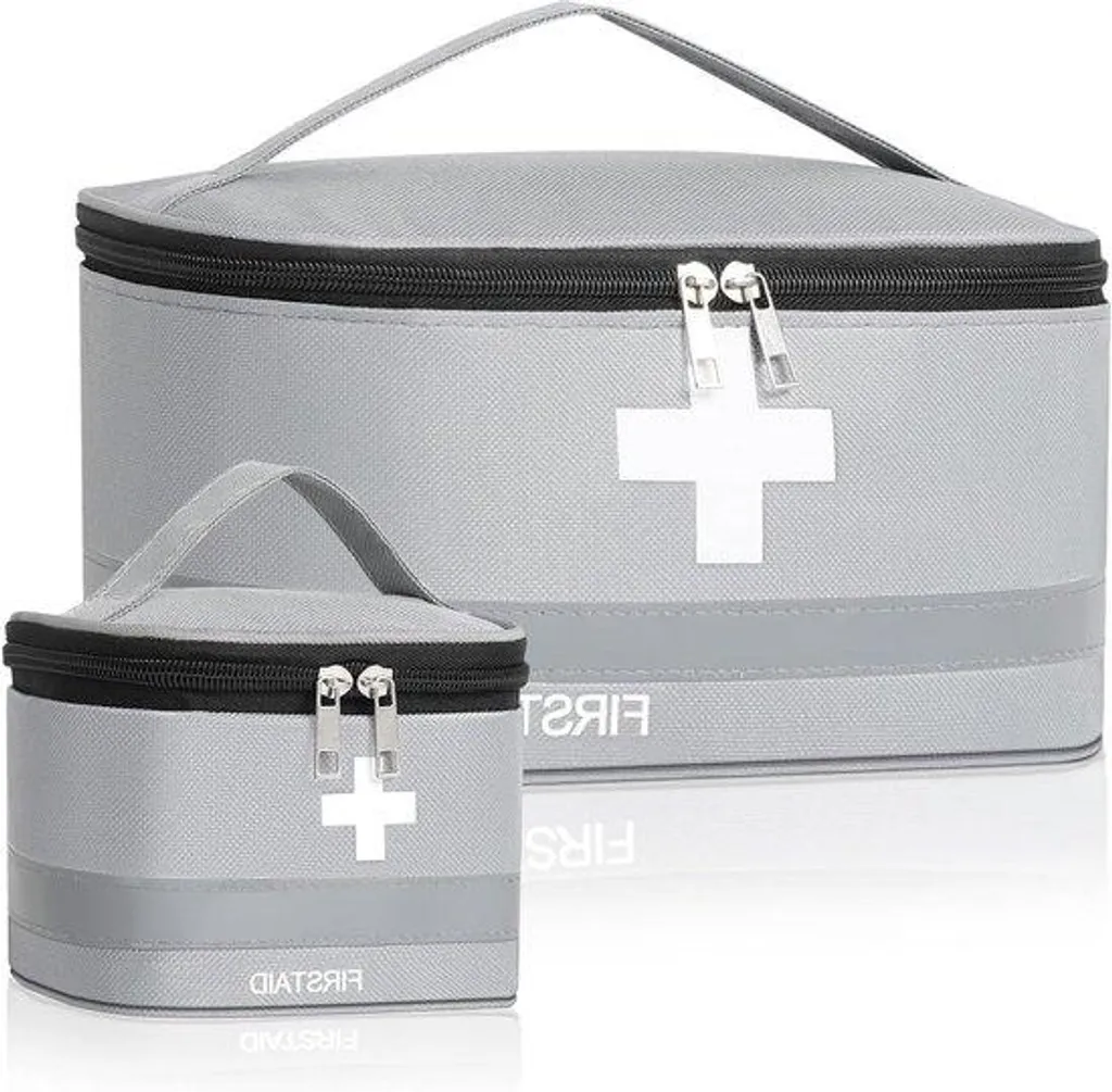 Trousse de premiers secours pour voyage et maison - Rangement gris