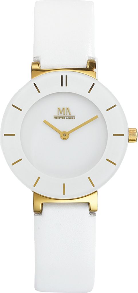 MeisterAnker Quartzuhr 23,5cm weiß 490000212