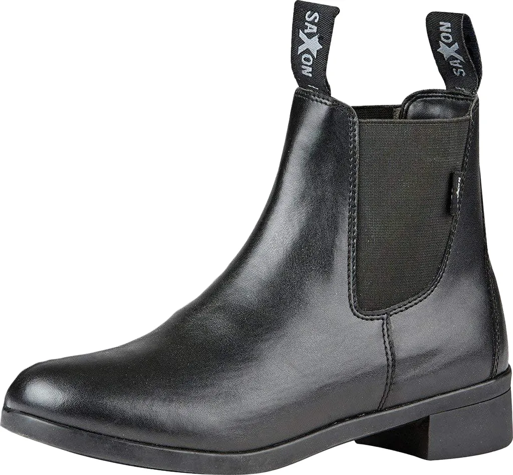 Bottes Jodhpur Équitation Enfant Saxon Syntovia WB550 Noir 32 EU