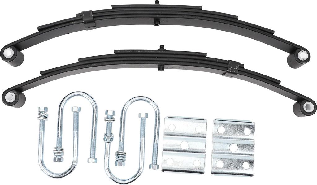 3500 lbs Einzelanhänger -Achsen -Suspensions -Kit Metall Starke Lagerkapazität 4 Blattfeder U Bolt Hanger