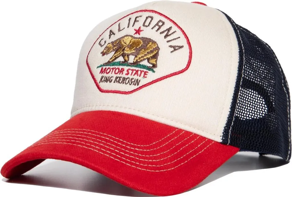 Cappello a maglia King Kerosin HFT Trucker 2024 California Bianco/Rosso