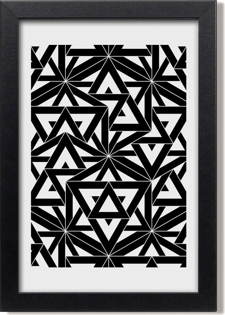 Bild 20x30 MDF-Rahmen, Wandkunst Geometrischer Hintergrund