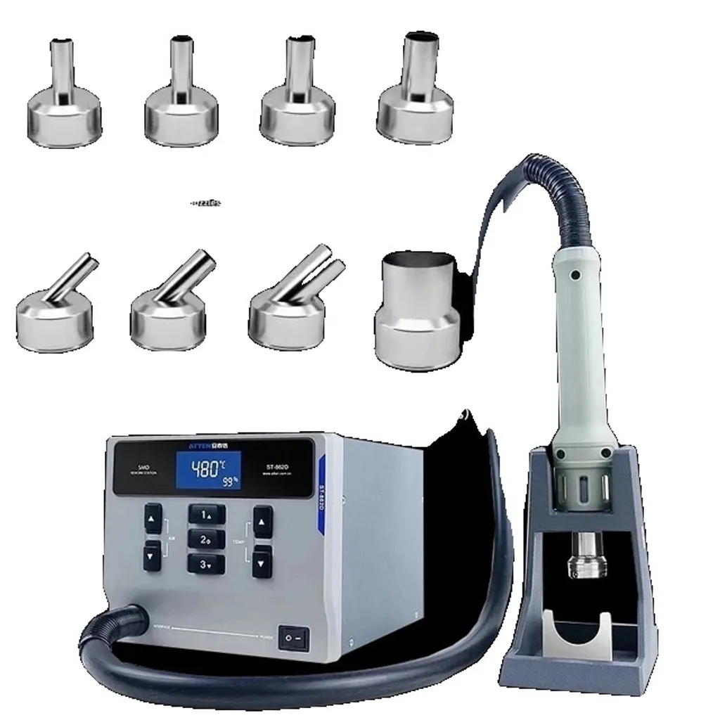 Pistolet à air chaud pour soudure électronique 220V numérique SET C